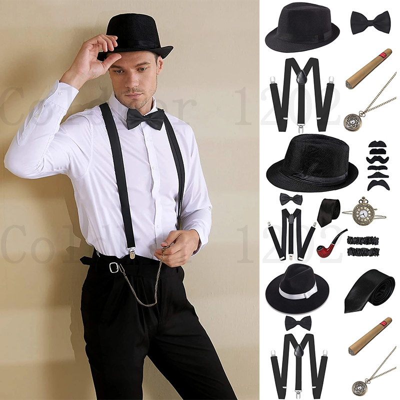 Men'S Accessories In The 1920S - 무료 배송 할로윈 1920년대 망 개츠비