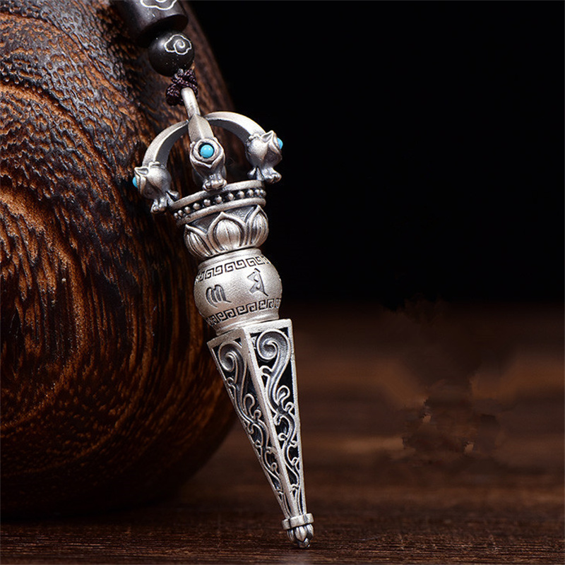 Men Accessories Neck Chain - 여섯자 진리 Vajra 유봉 펜던트 남성용