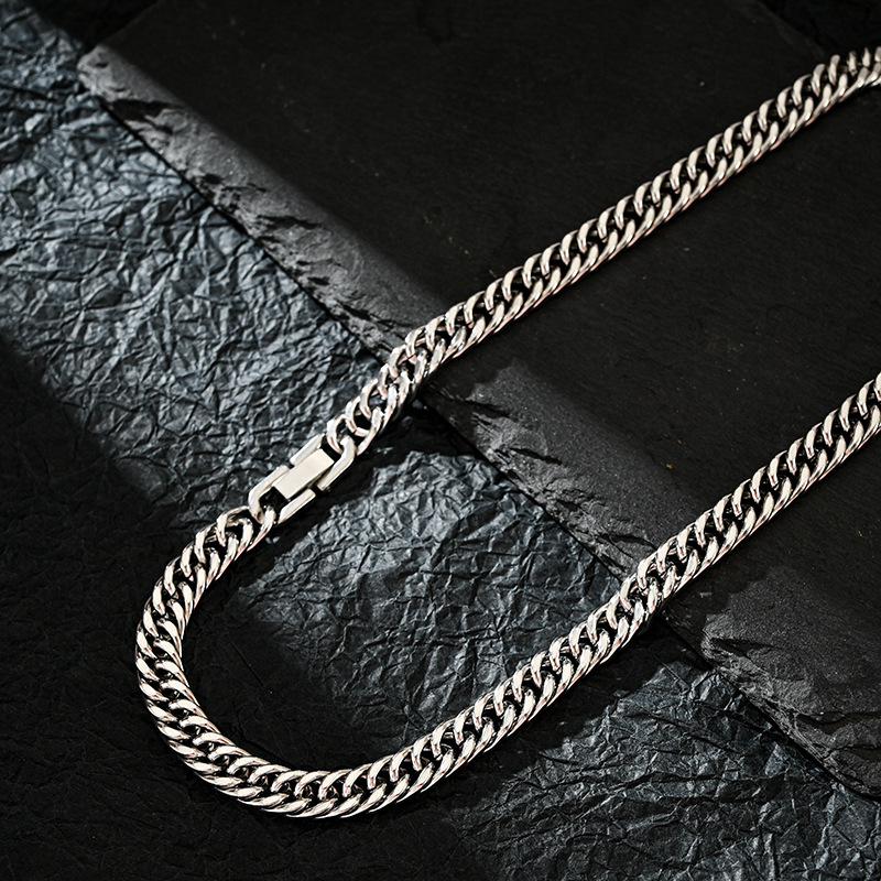 남성 여성을위한 7 MM 스테인레스 스틸 쿠바 체인 목 - Men Accessories Neck Chain 리뷰 및 가격