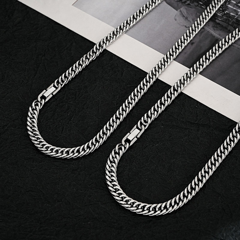 남성 여성을위한 7 MM 스테인레스 스틸 쿠바 체인 목 - Men Accessories Neck Chain 리뷰 및 가격