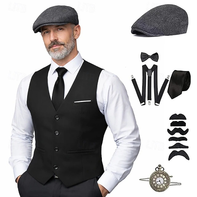 플러스 사이즈 남성용 1920년대 로어링 개츠비 갱스터 - Men'S Accessories In The 1920S 리뷰 및 가격