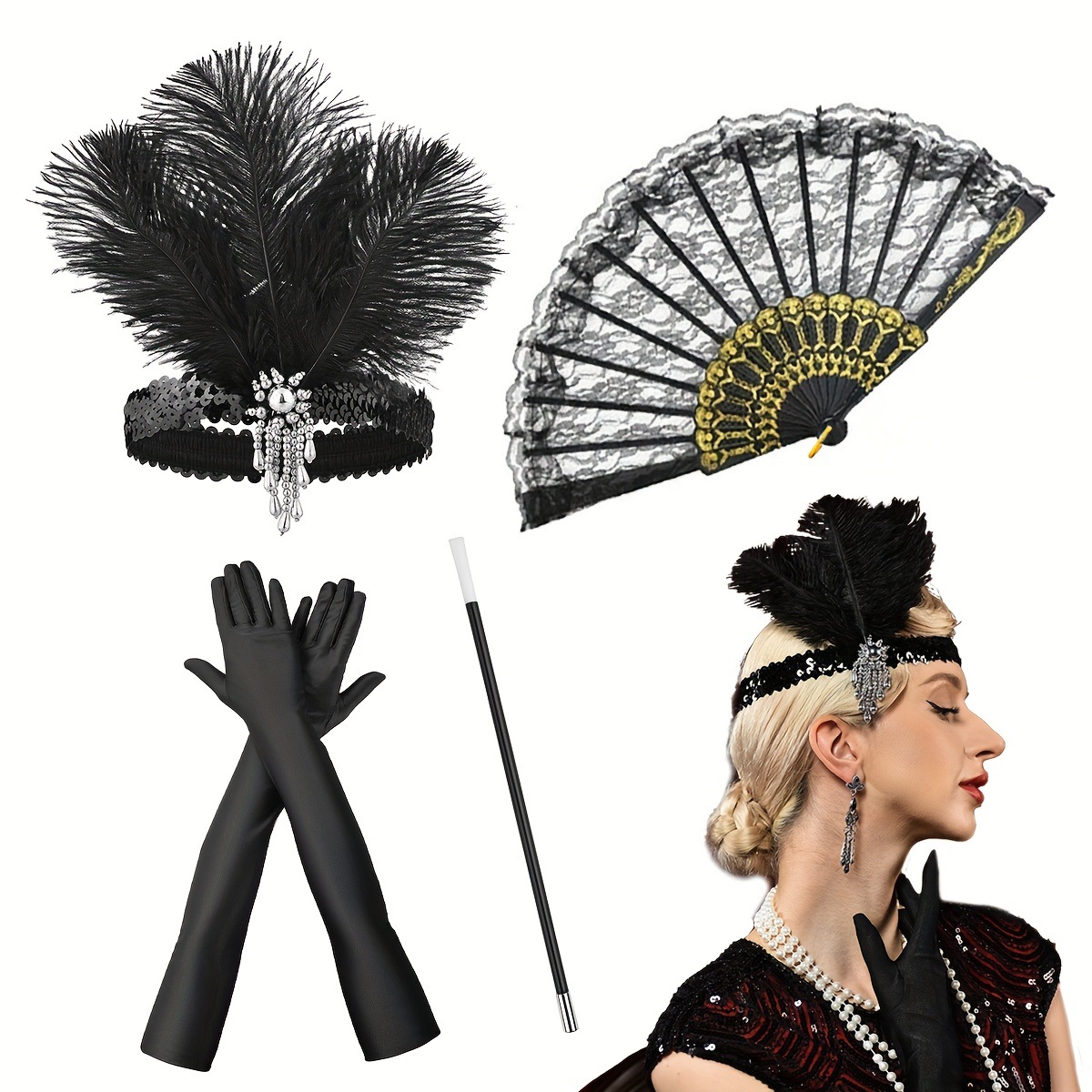 어린이 남성용 1920년대 복고풍 의상 세트 마스크 웨 - Men'S Accessories In The 1920S 리뷰 및 가격