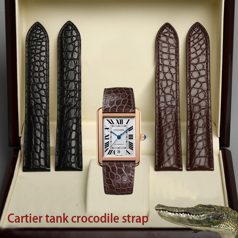 핑크 악어 스트랩 교체용 까르띠에 탱크 런던 남성 여성 - Men'S Accessories Cartier 리뷰 및 가격