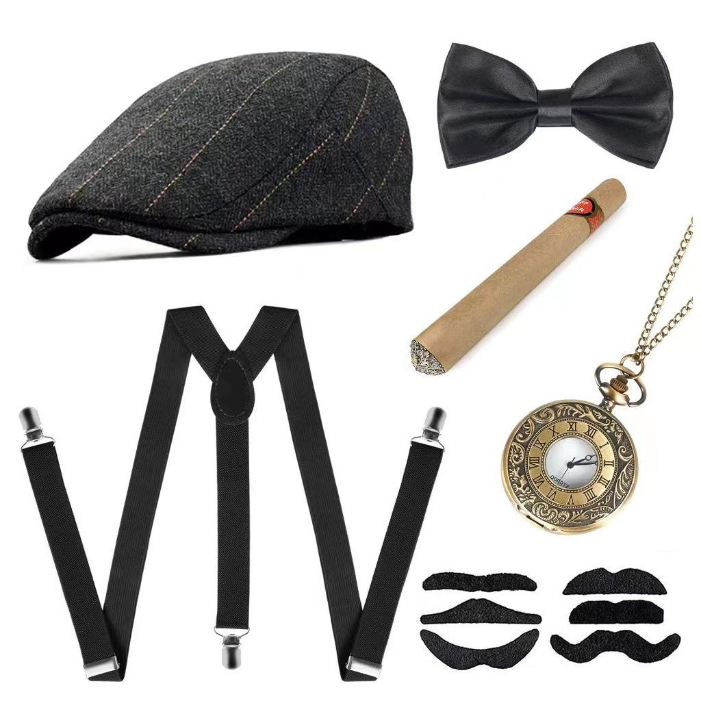 코스프레 휴일 파티 노인 의상 1920년대 할아버지 액 - Men'S Accessories In The 1920S 리뷰 및 가격