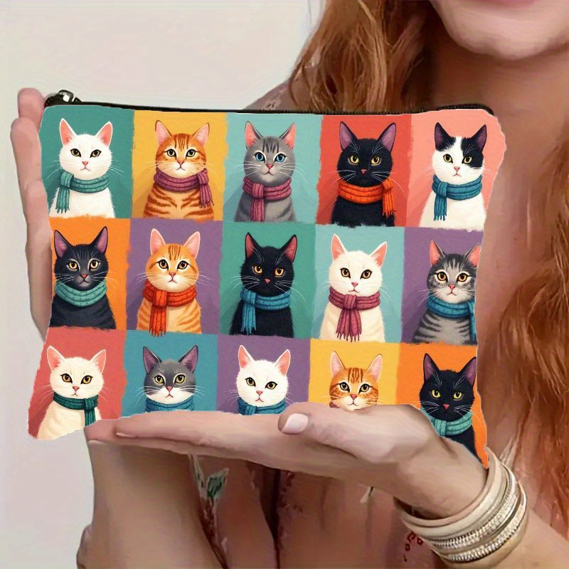 귀여운 고양이 프린트 메이크업 가방, 지퍼 클로저 접이 - Travel Organizer Men 리뷰 및 가격